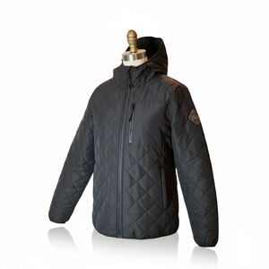 COAL Women’s Quilted Black Charcoal Snowboard Lightweight Jacket Small EUC